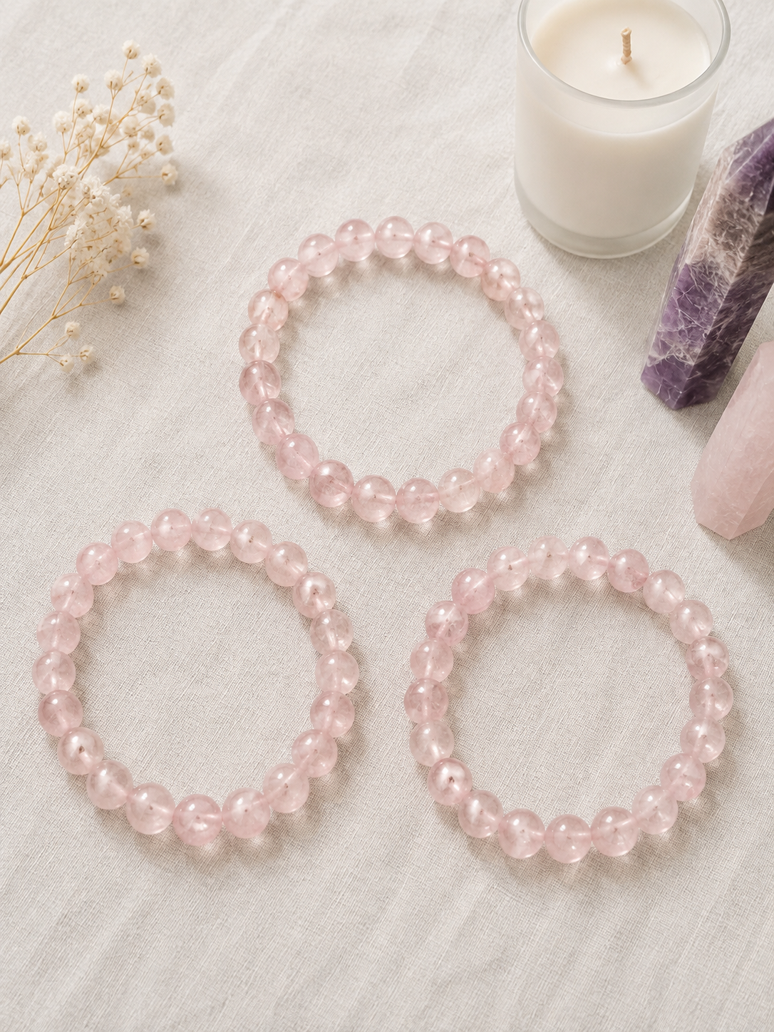 Rose Quartz Crystal Bracelet