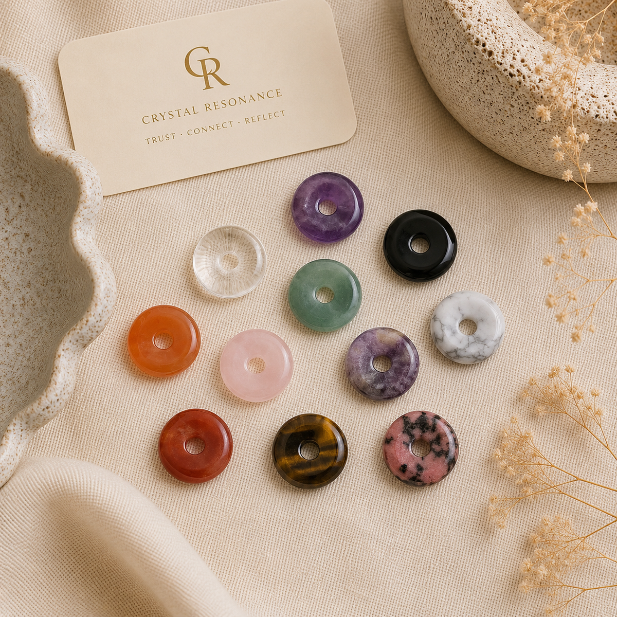 Crystal Donut Necklaces