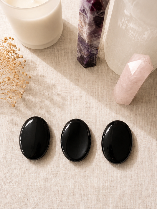 Black Obsidian Worry Stone