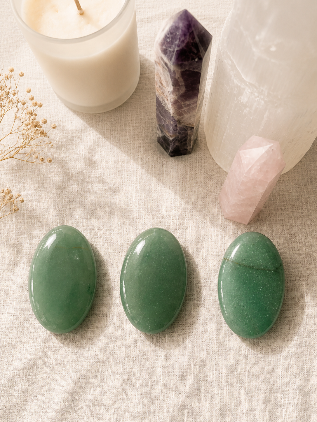 Green Aventurine Palm Stone