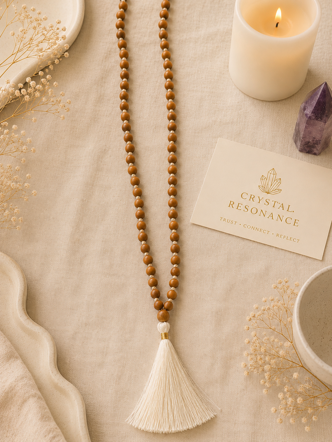 108 Bead Sandalwood Mala