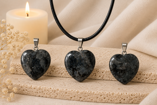 Labradorite Crystal Heart Necklace