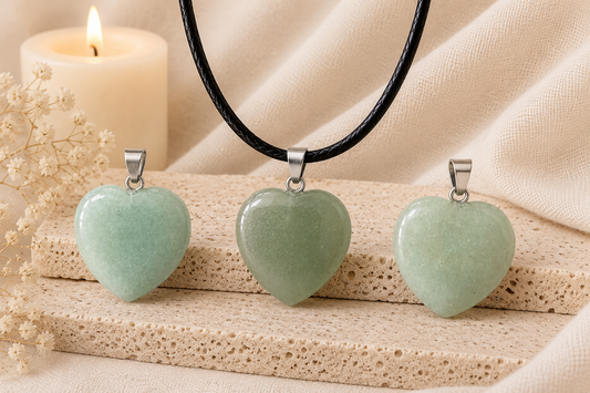 Green Aventurine Crystal Heart Necklace