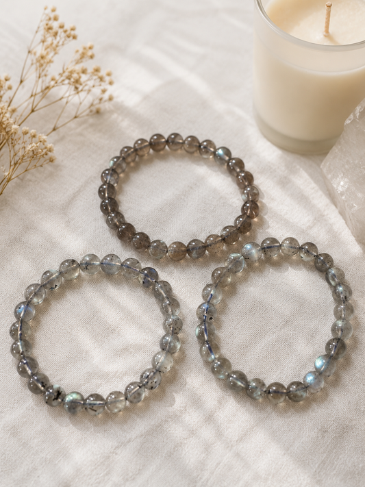 Grey Moonstone Crystal Bracelet
