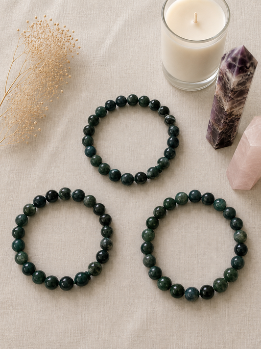 Moss Agate Crystal Bracelet