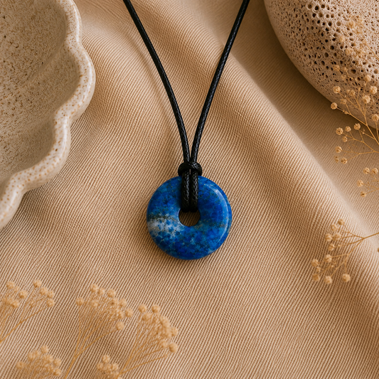 Lapis Lazuli Donut Necklace