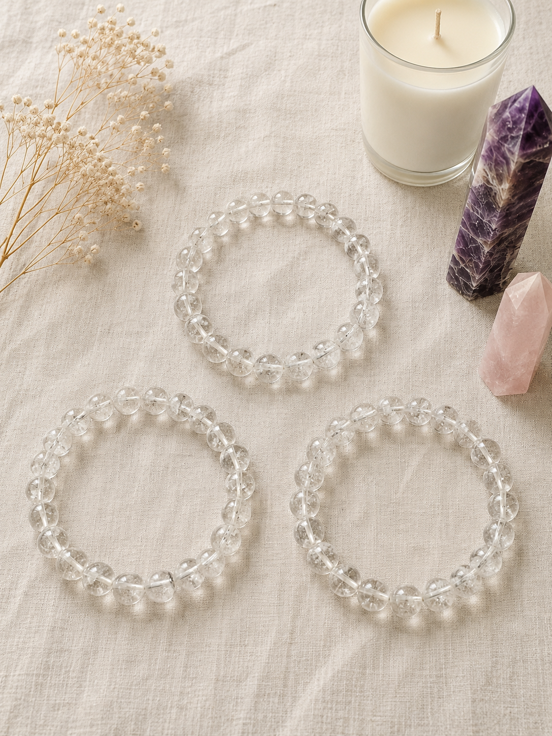 Clear Quartz Crystal Bracelet