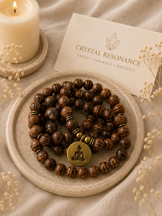 Meditation Wooden Mala Wrap Bracelet