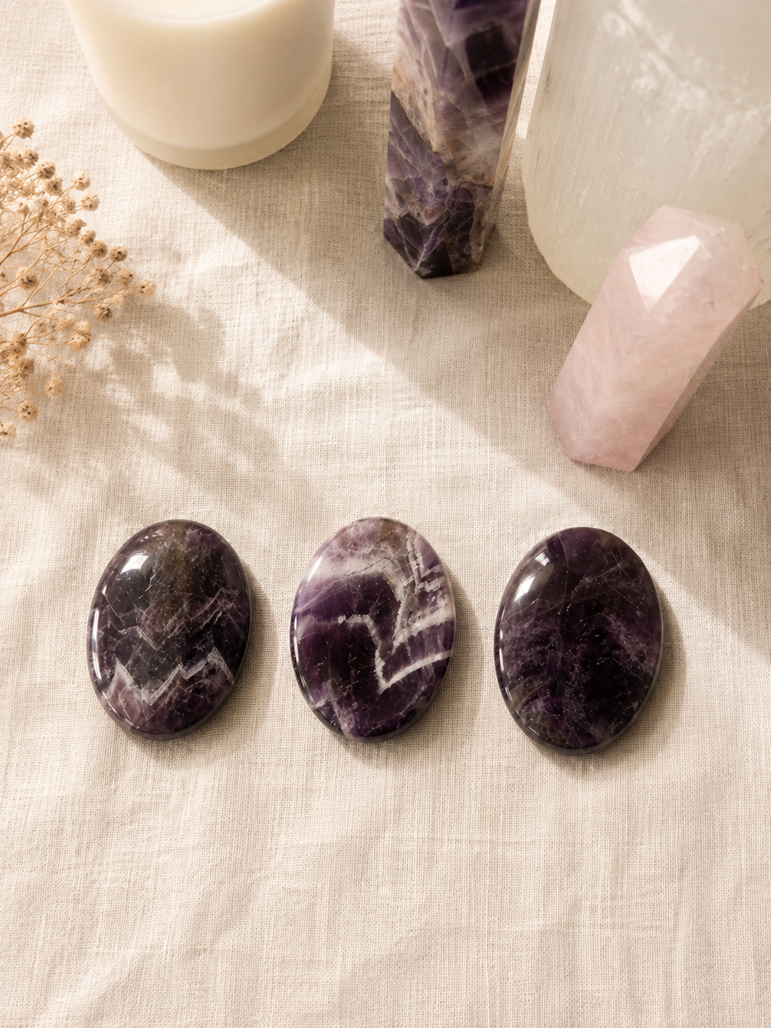 Amethyst Worry Stone