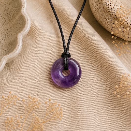 Amethyst Donut Necklace