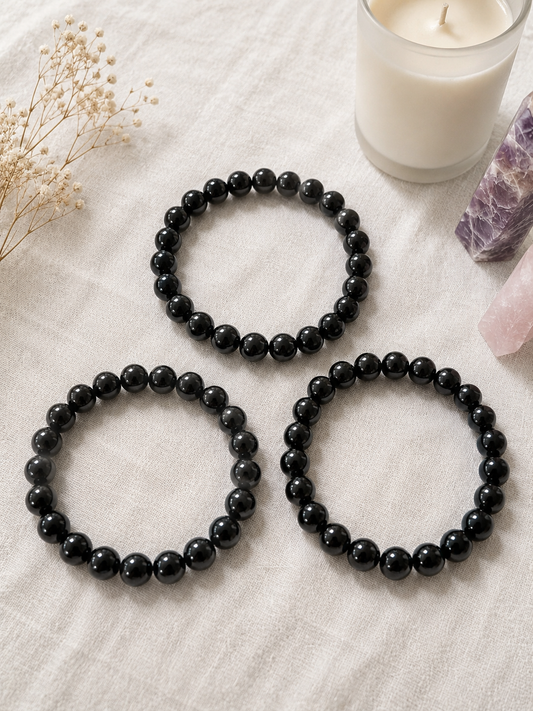 Black Obsidian Crystal Bracelet